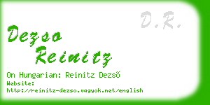 dezso reinitz business card