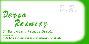 dezso reinitz business card